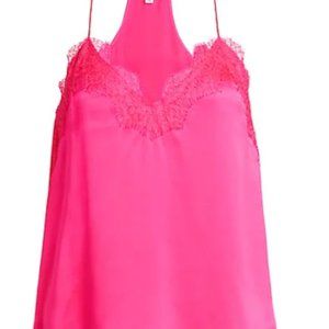 Cami NYC Pink Lace Trim Camisole